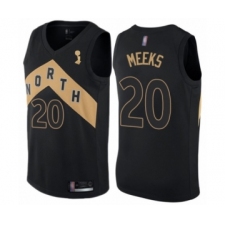 Men's Toronto Raptors #20 Jodie Meeks Swingman Black 2019 Basketball Finals Champions Jersey - City Edition