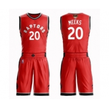 Men's Toronto Raptors #20 Jodie Meeks Swingman Red 2019 Basketball Finals Bound Suit Jersey - Icon Edition