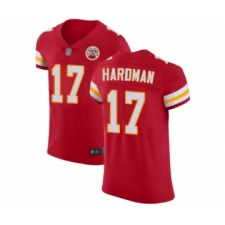 Men's Kansas City Chiefs #17 Mecole Hardman Red Team Color Vapor Untouchable Elite Player Football Jersey