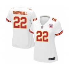 Women's Kansas City Chiefs #22 Juan Thornhill Game White Football Jersey