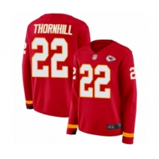 Women's Kansas City Chiefs #22 Juan Thornhill Limited Red Therma Long Sleeve Football Jersey