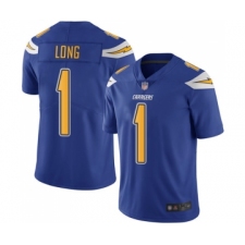Men's Los Angeles Chargers #1 Ty Long Limited Electric Blue Rush Vapor Untouchable Football Jersey