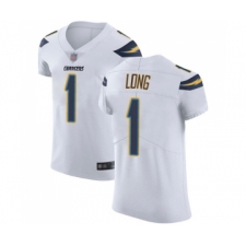 Men's Los Angeles Chargers #1 Ty Long White Vapor Untouchable Elite Player Football Jersey