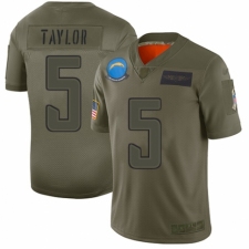 Men's Los Angeles Chargers #5 Tyrod Taylor Limited Camo 2019 Salute to Service Football Jersey