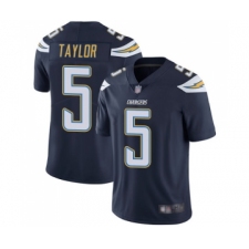 Men's Los Angeles Chargers #5 Tyrod Taylor Navy Blue Team Color Vapor Untouchable Limited Player Football Jersey