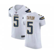 Men's Los Angeles Chargers #5 Tyrod Taylor White Vapor Untouchable Elite Player Football Jersey
