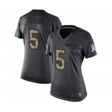 Women's Los Angeles Chargers #5 Tyrod Taylor Limited Black 2016 Salute to Service Football Jersey