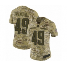 Women's Los Angeles Chargers #49 Drue Tranquill Limited Camo 2018 Salute to Service Football Jersey