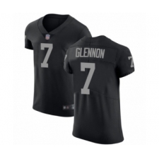 Men's Oakland Raiders #7 Mike Glennon Black Team Color Vapor Untouchable Elite Player Football Jersey
