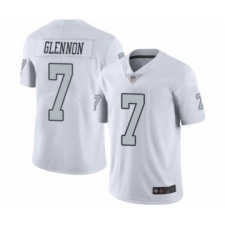 Men's Oakland Raiders #7 Mike Glennon Elite White Rush Vapor Untouchable Football Jersey