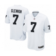 Men's Oakland Raiders #7 Mike Glennon Game White Football Jersey