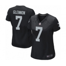 Women's Oakland Raiders #7 Mike Glennon Game Black Team Color Football Jersey