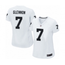Women's Oakland Raiders #7 Mike Glennon Game White Football Jersey