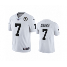 Youth Oakland Raiders #7 Mike Glennon White 60th Anniversary Vapor Untouchable Limited Player 100th Season Football Jersey