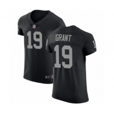 Men's Oakland Raiders #19 Ryan Grant Black Team Color Vapor Untouchable Elite Player Football Jersey