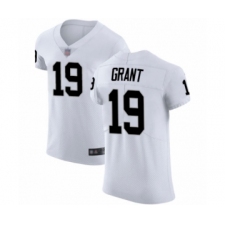 Men's Oakland Raiders #19 Ryan Grant White Vapor Untouchable Elite Player Football Jersey