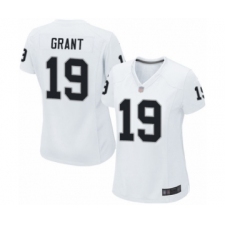 Women's Oakland Raiders #19 Ryan Grant Game White Football Jersey