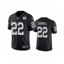 Men's Oakland Raiders #22 Isaiah Crowell Black 60th Anniversary Vapor Untouchable Limited Player 100th Season Football Jersey