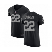 Men's Oakland Raiders #22 Isaiah Crowell Black Team Color Vapor Untouchable Elite Player Football Jersey