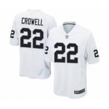 Men's Oakland Raiders #22 Isaiah Crowell Game White Football Jersey