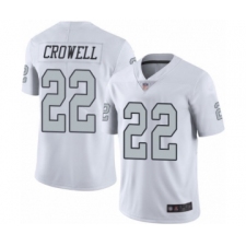 Men's Oakland Raiders #22 Isaiah Crowell Limited White Rush Vapor Untouchable Football Jersey