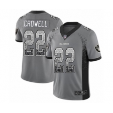 Youth Oakland Raiders #22 Isaiah Crowell Limited Gray Rush Drift Fashion Football Jersey