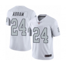 Youth Oakland Raiders #24 Johnathan Abram Limited White Rush Vapor Untouchable Football Jersey