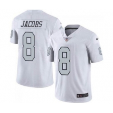 Men's Las Vegas Raiders #8 Josh Jacobs White Color Rush Limited Stitched Jersey
