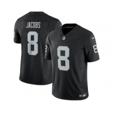 Men's Nike Las Vegas Raiders #8 Josh Jacobs Black 2023 F.U.S.E. Vapor Untouchable Stitched Football Jersey
