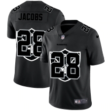 Men's Oakland Raiders #28 Josh Jacobs Black Nike Black Shadow Edition Limited Jersey