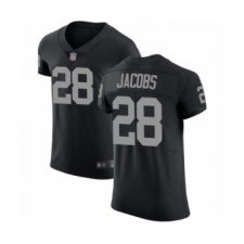 Men's Oakland Raiders #28 Josh Jacobs Black Team Color Vapor Untouchable Elite Player Football Jersey