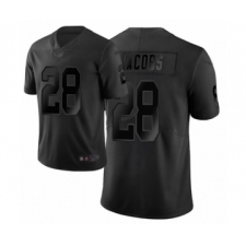 Women's Oakland Raiders #28 Josh Jacobs Limited Black City Edition Football Jersey