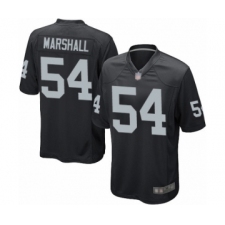 Men's Oakland Raiders #54 Brandon Marshall Game Black Team Color Football Jersey
