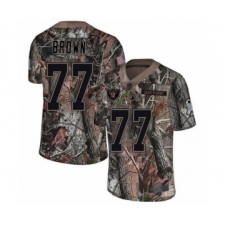 Men's Oakland Raiders #77 Trent Brown Limited Camo Rush Realtree Football Jersey