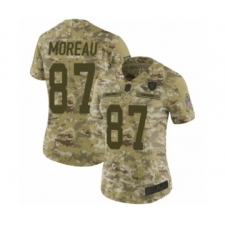Women's Oakland Raiders #87 Foster Moreau Limited Camo 2018 Salute to Service Football Jersey