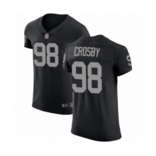Men's Oakland Raiders #98 Maxx Crosby Black Team Color Vapor Untouchable Elite Player Football Jersey