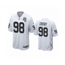 Men's Oakland Raiders #98 Maxx Crosby White 2020 Inaugural Season Game Jersey
