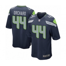 Men's Seattle Seahawks #44 Nate Orchard Game Navy Blue Team Color Football Jersey