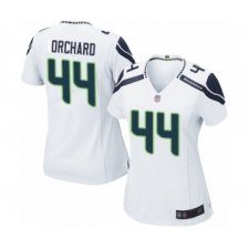 Women's Seattle Seahawks #44 Nate Orchard Game White Football Jersey