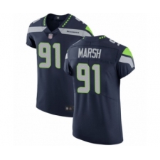 Men's Seattle Seahawks #91 Cassius Marsh Navy Blue Team Color Vapor Untouchable Elite Player Football Jersey