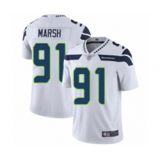 Men's Seattle Seahawks #91 Cassius Marsh White Vapor Untouchable Limited Player Football Jersey