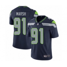 Youth Seattle Seahawks #91 Cassius Marsh Navy Blue Team Color Vapor Untouchable Limited Player Football Jersey