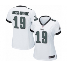 Women's Philadelphia Eagles #19 JJ Arcega-Whiteside Game White Football Jersey