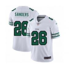 Men's Philadelphia Eagles #26 Miles Sanders White Team Logo Fashion Limited Player Football Jersey