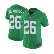 Women's Philadelphia Eagles #26 Miles Sanders Limited Green Rush Vapor Untouchable Football Jersey