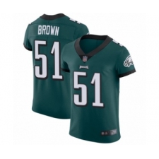 Men's Philadelphia Eagles #51 Zach Brown Midnight Green Team Color Vapor Untouchable Elite Player Football Jersey