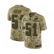 Youth Philadelphia Eagles #51 Zach Brown Limited Camo 2018 Salute to Service Football Jersey