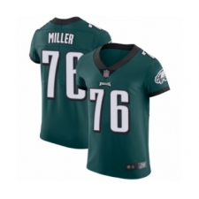 Men's Philadelphia Eagles #76 Shareef Miller Midnight Green Team Color Vapor Untouchable Elite Player Football Jersey