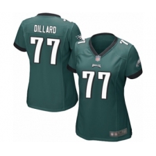 Women's Philadelphia Eagles #77 Andre Dillard Game Midnight Green Team Color Football Jersey