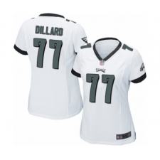 Women's Philadelphia Eagles #77 Andre Dillard Game White Football Jersey
